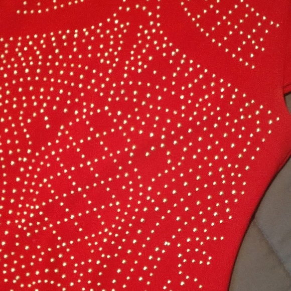 Red midi dress - Picture 3 of 5